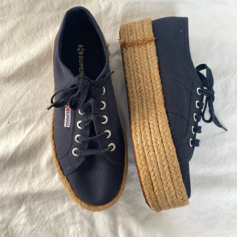 Superga Cotropew Navy Espadrille Sneakers
